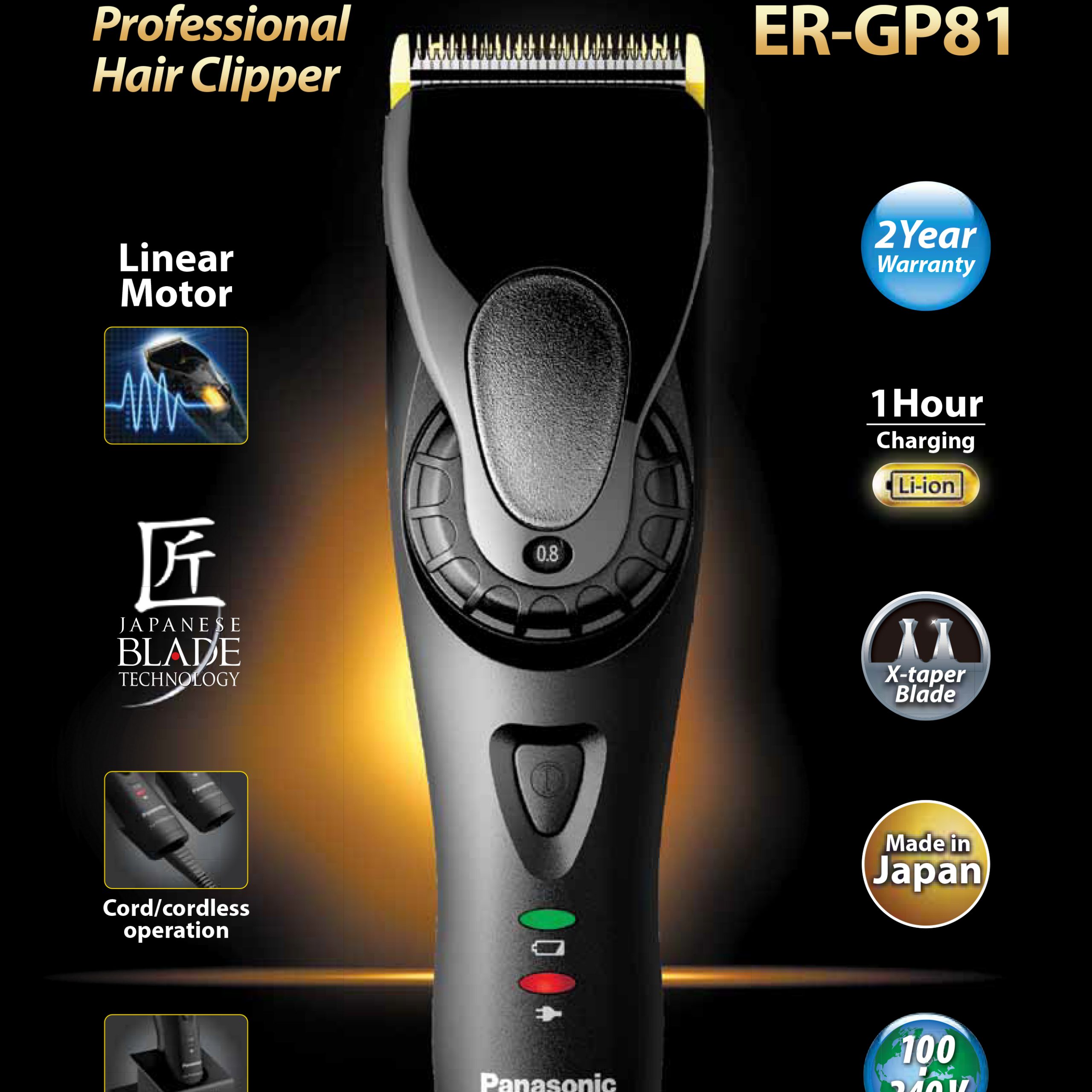 Panasonic ER- GP81 Professional Hair Clipper - BIBA Academy